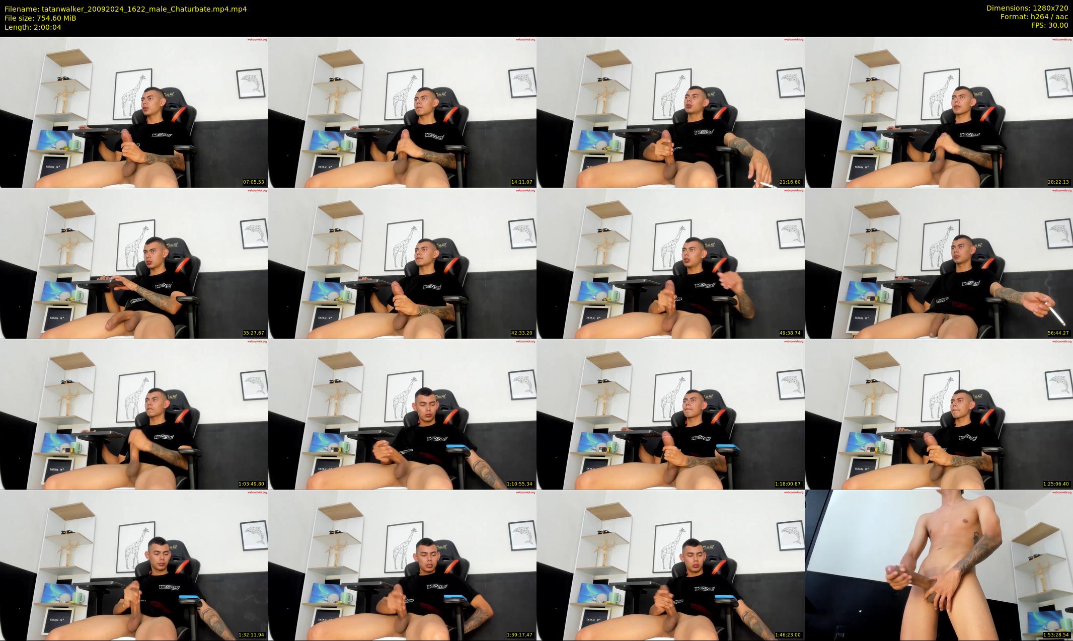 tatanwalker — 121 minute Chaturbate male cam show recording, 720p, Sep 20, 2024