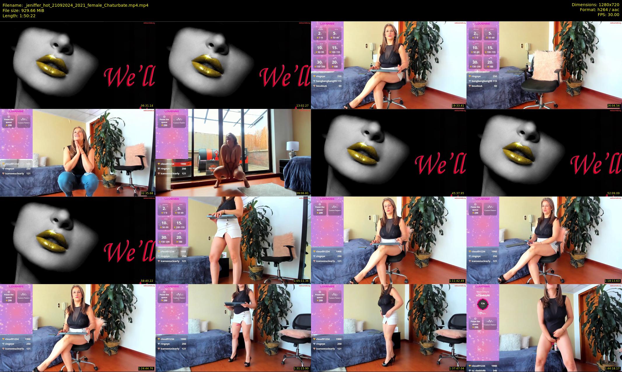 _jeniffer_hot — 111 minute Chaturbate female cam show recording, 720p, Sep 21, 2024