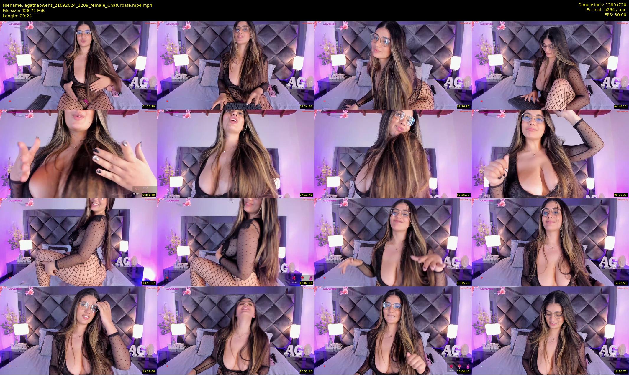 agathaowens — 21 minute Chaturbate female cam show recording, 720p, Sep 21, 2024