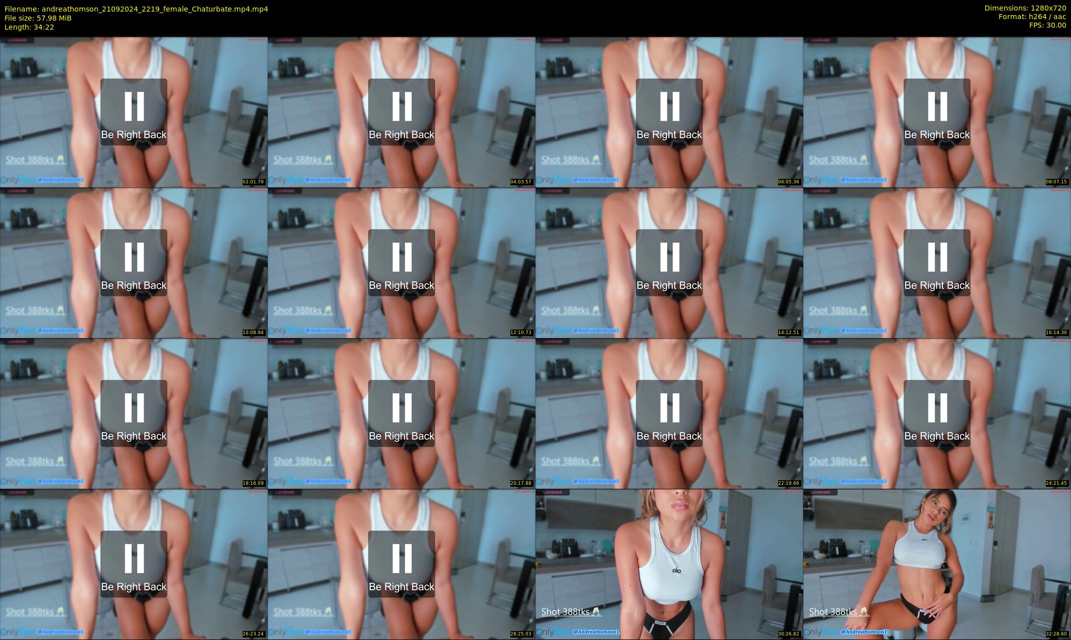 andreathomson — 35 minute Chaturbate female cam show recording, 720p, Sep 21, 2024