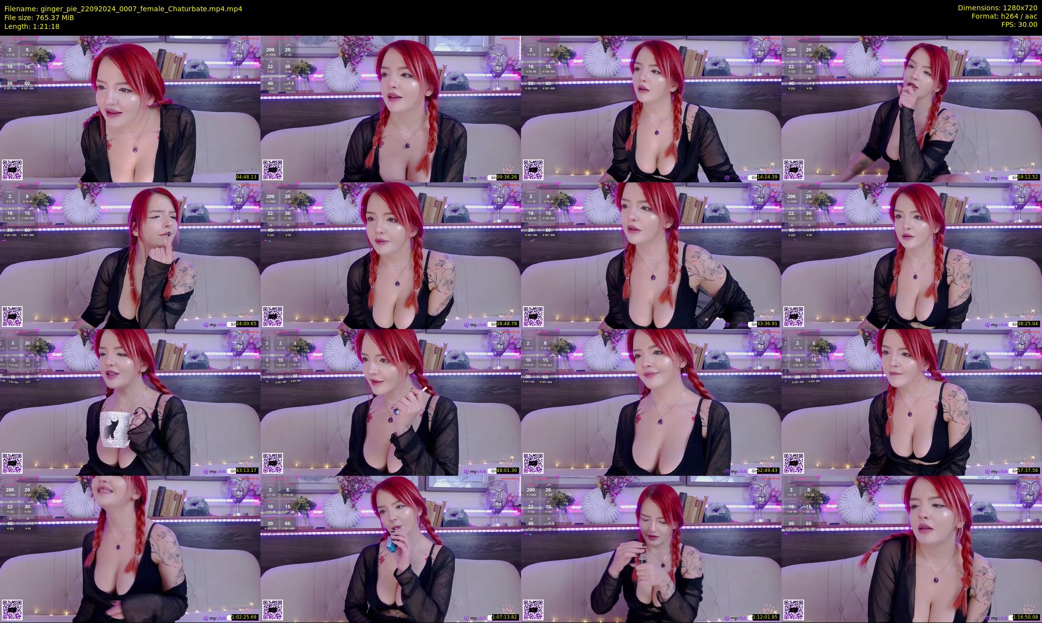 ginger_pie — 82 minute Chaturbate female cam show recording, 720p, Sep 22, 2024
