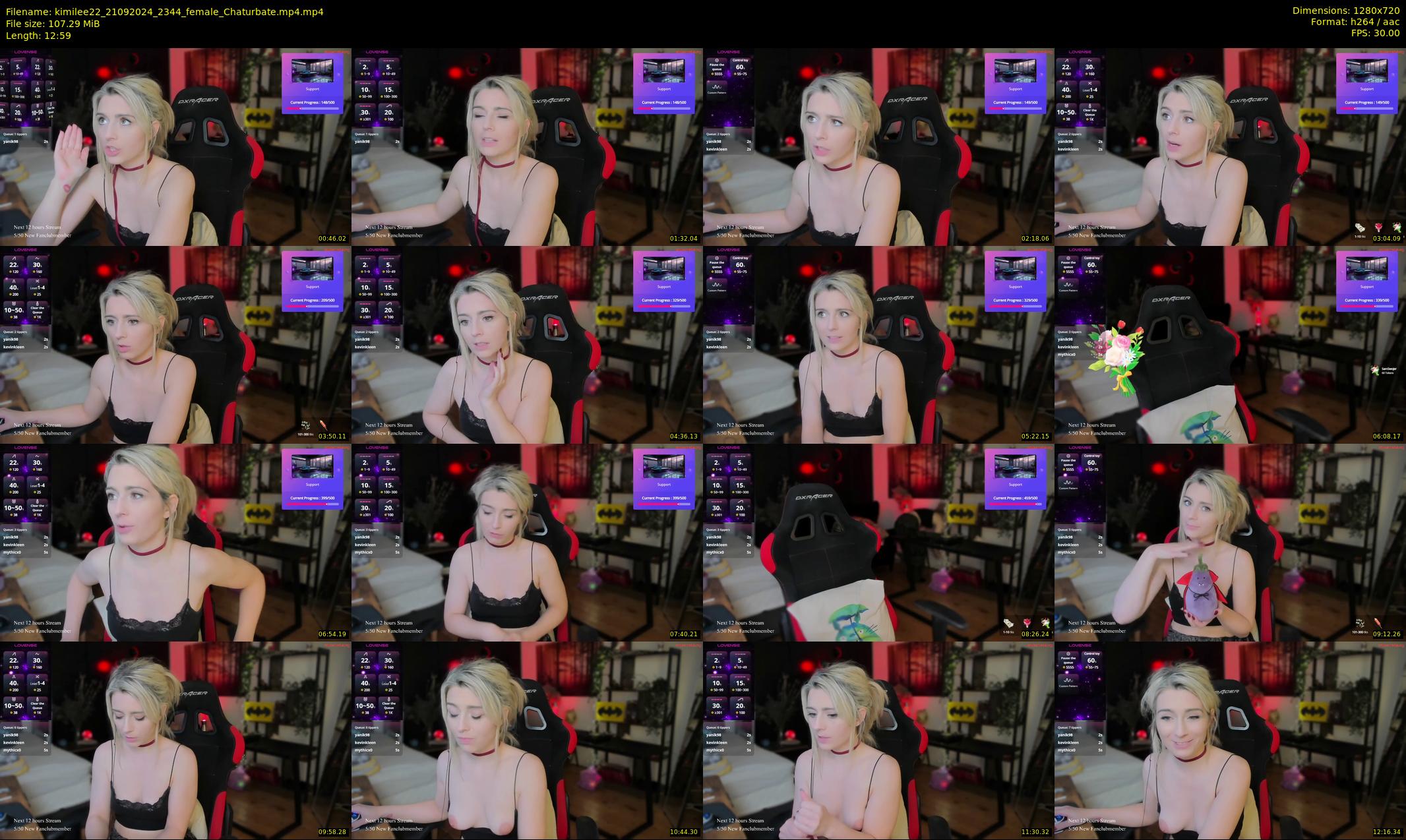 kimilee22 — 13 minute Chaturbate female cam show recording, 720p, Sep 21, 2024