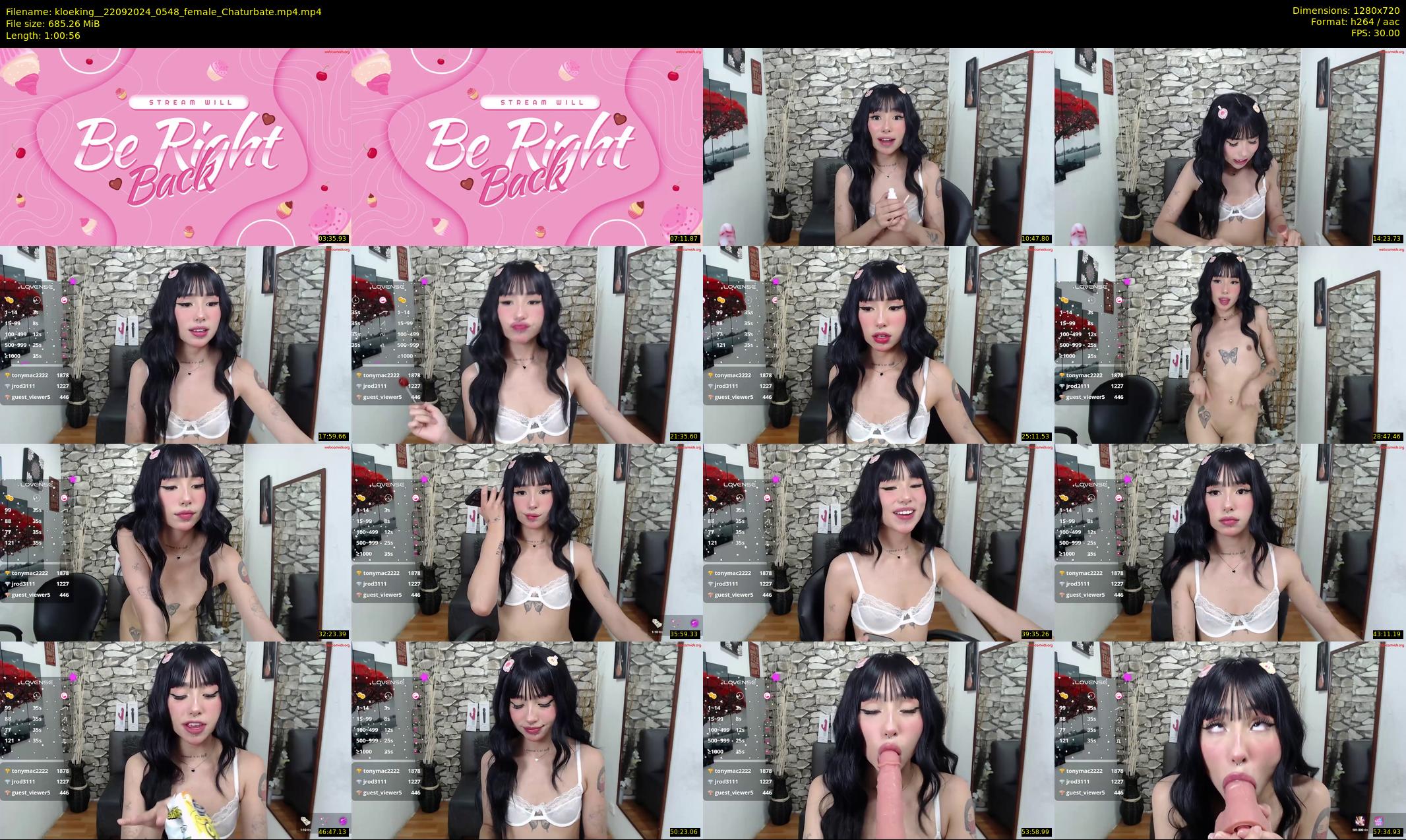 kloeking_ — 61 minute Chaturbate female cam show recording, 720p, Sep 22, 2024