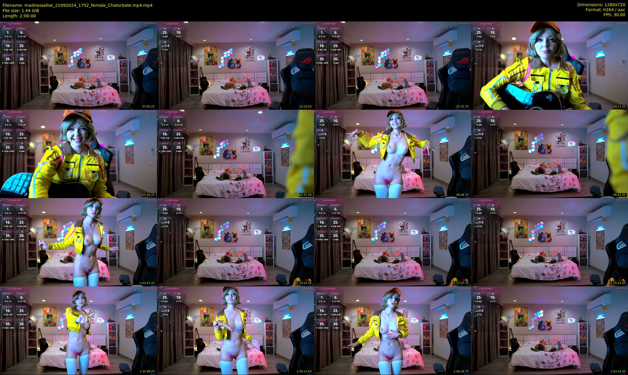 madnessalise — 120 minute Chaturbate female cam show recording, 720p, Sep 21, 2024