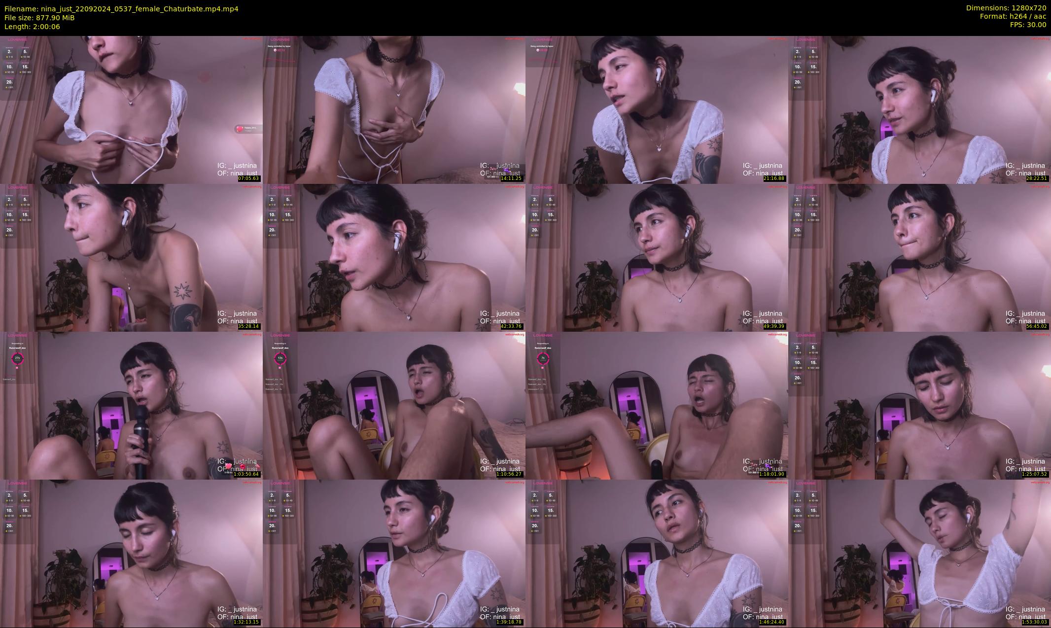 nina_just — 121 minute Chaturbate female cam show recording, 720p, Sep 22, 2024