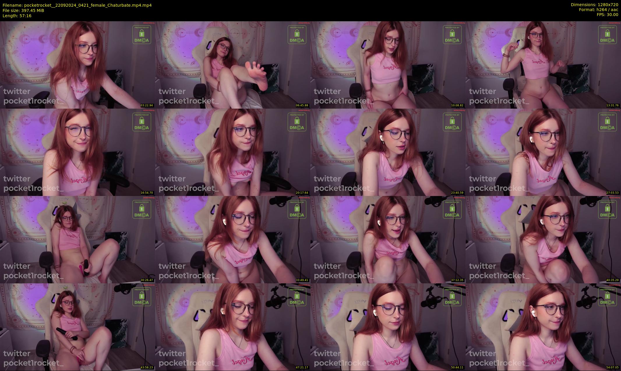 pocketrocket_ — 58 minute Chaturbate female cam show recording, 720p, Sep 22, 2024