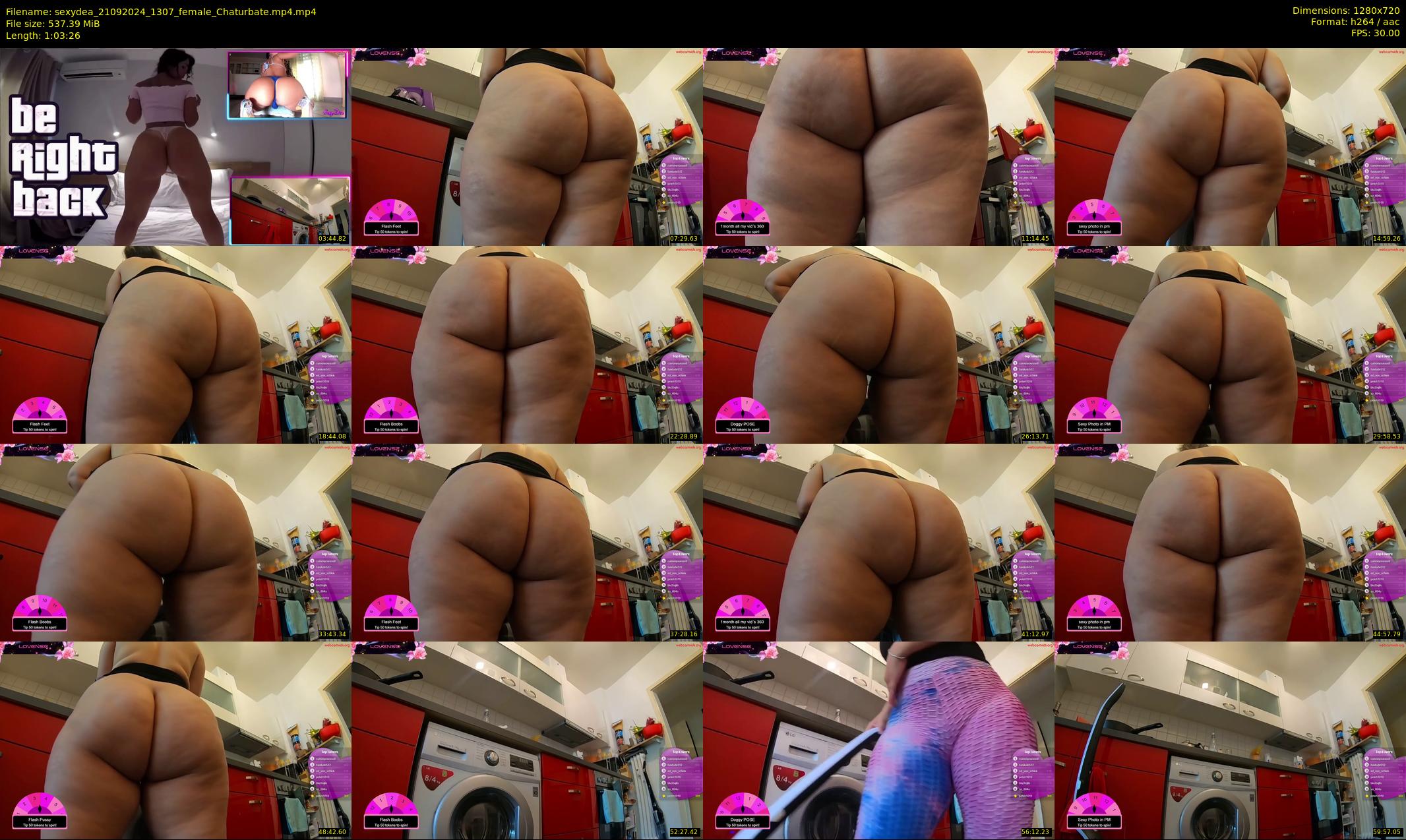 sexydea — 64 minute Chaturbate female cam show recording, 720p, Sep 21, 2024