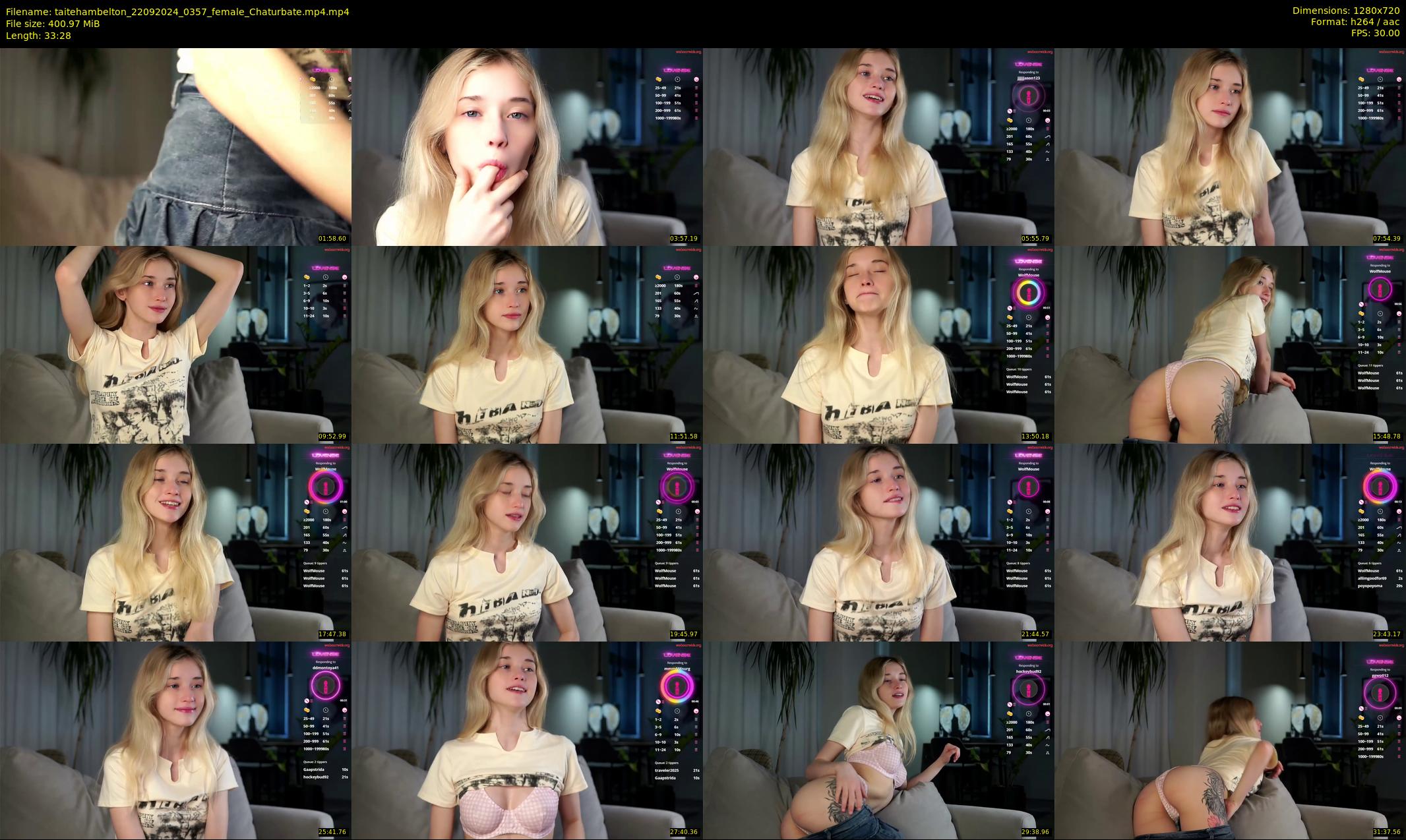taitehambelton — 34 minute Chaturbate female cam show recording, 720p, Sep 22, 2024