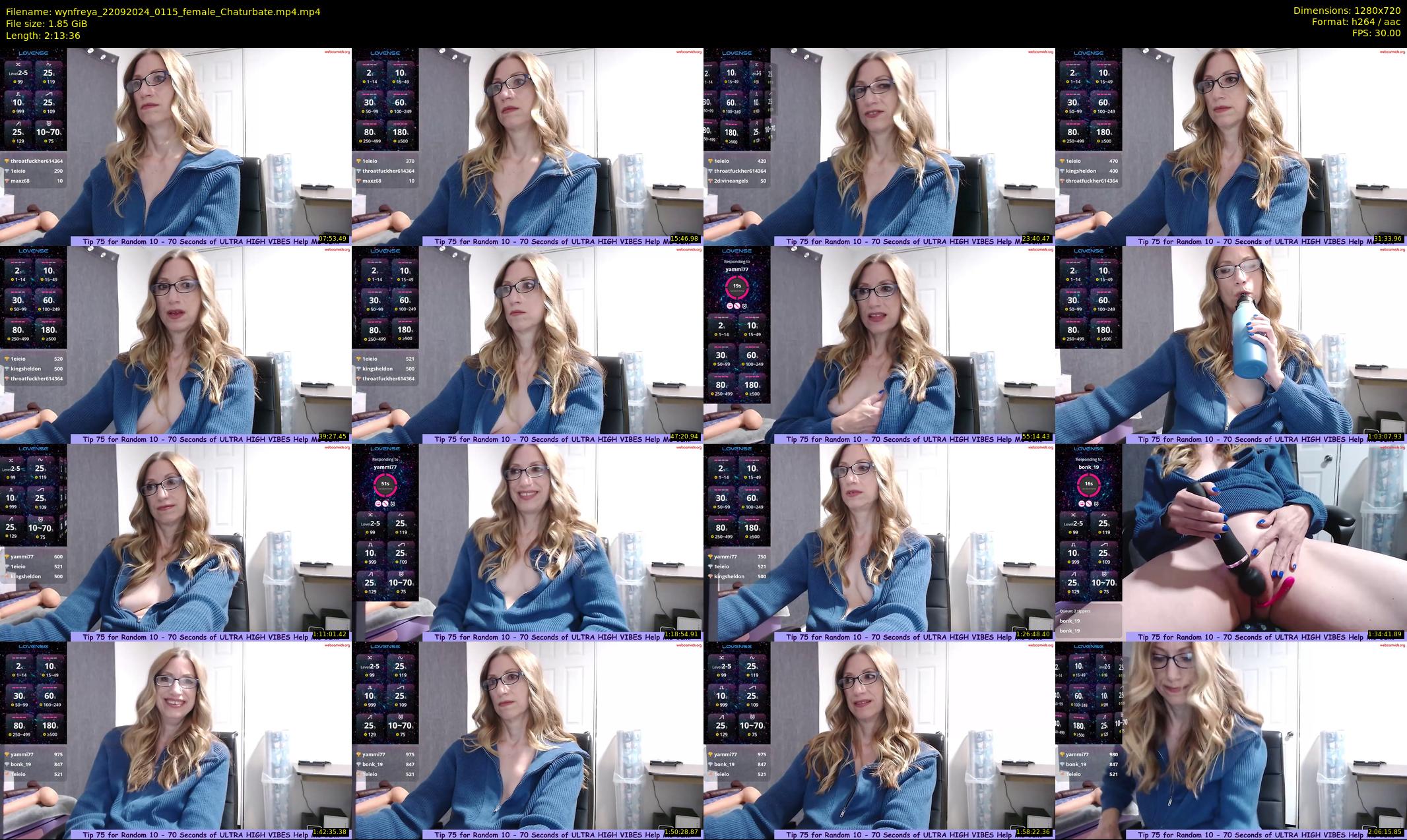 wynfreya — 134 minute Chaturbate female cam show recording, 720p, Sep 22, 2024