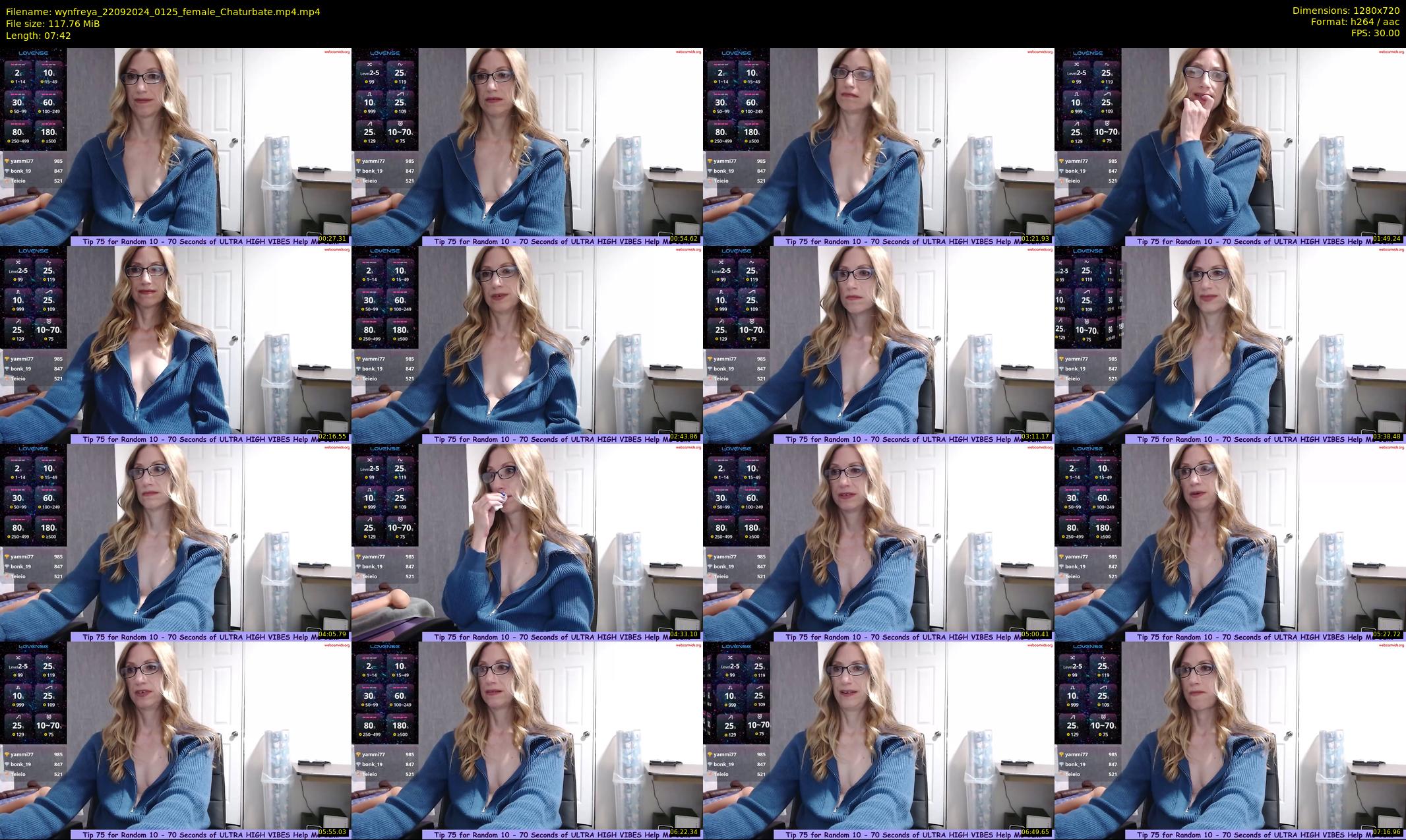 wynfreya — 8 minute Chaturbate female cam show recording, 720p, Sep 22, 2024