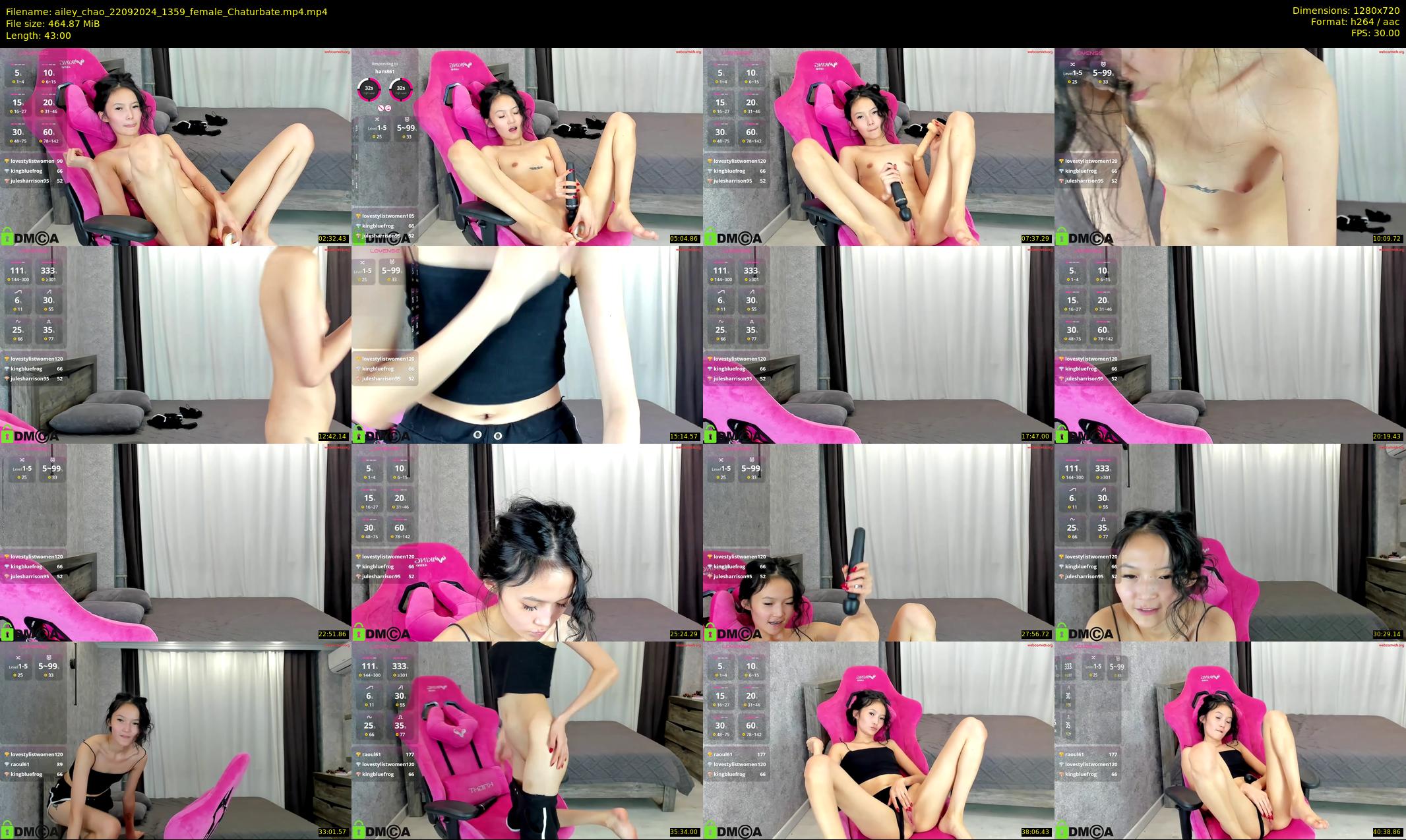 ailey_chao — 43 minute Chaturbate female cam show recording, 720p, Sep 22, 2024