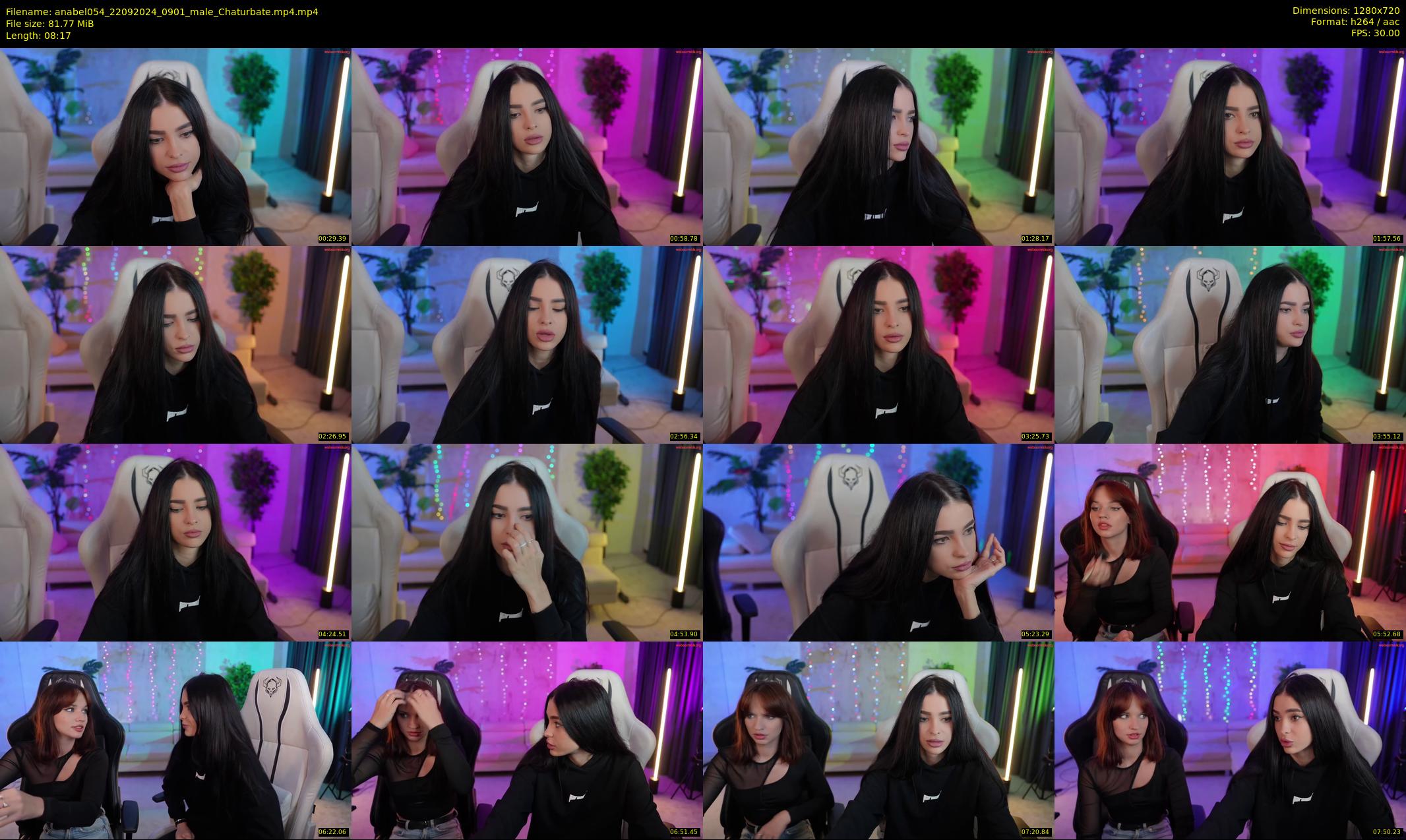 anabel054 — 9 minute Chaturbate female cam show recording, 720p, Sep 22, 2024