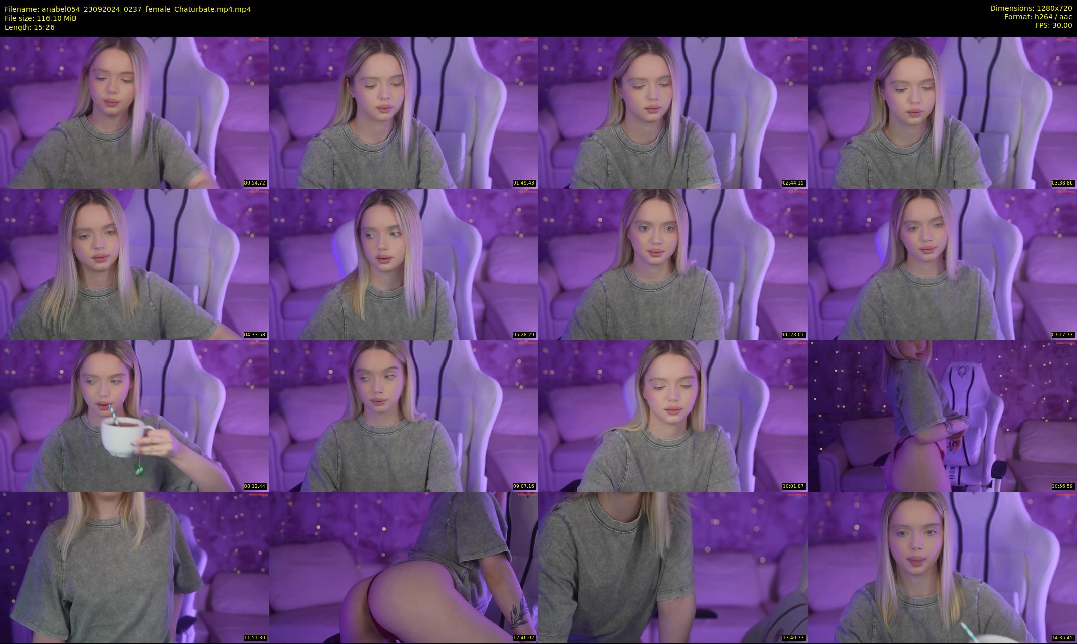 anabel054 — 16 minute Chaturbate female cam show recording, 720p, Sep 23, 2024