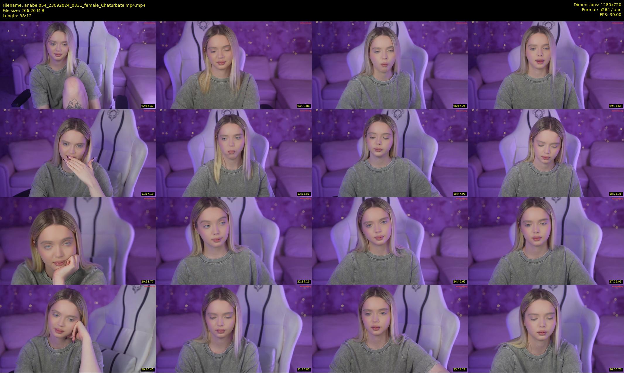 anabel054 — 39 minute Chaturbate female cam show recording, 720p, Sep 23, 2024