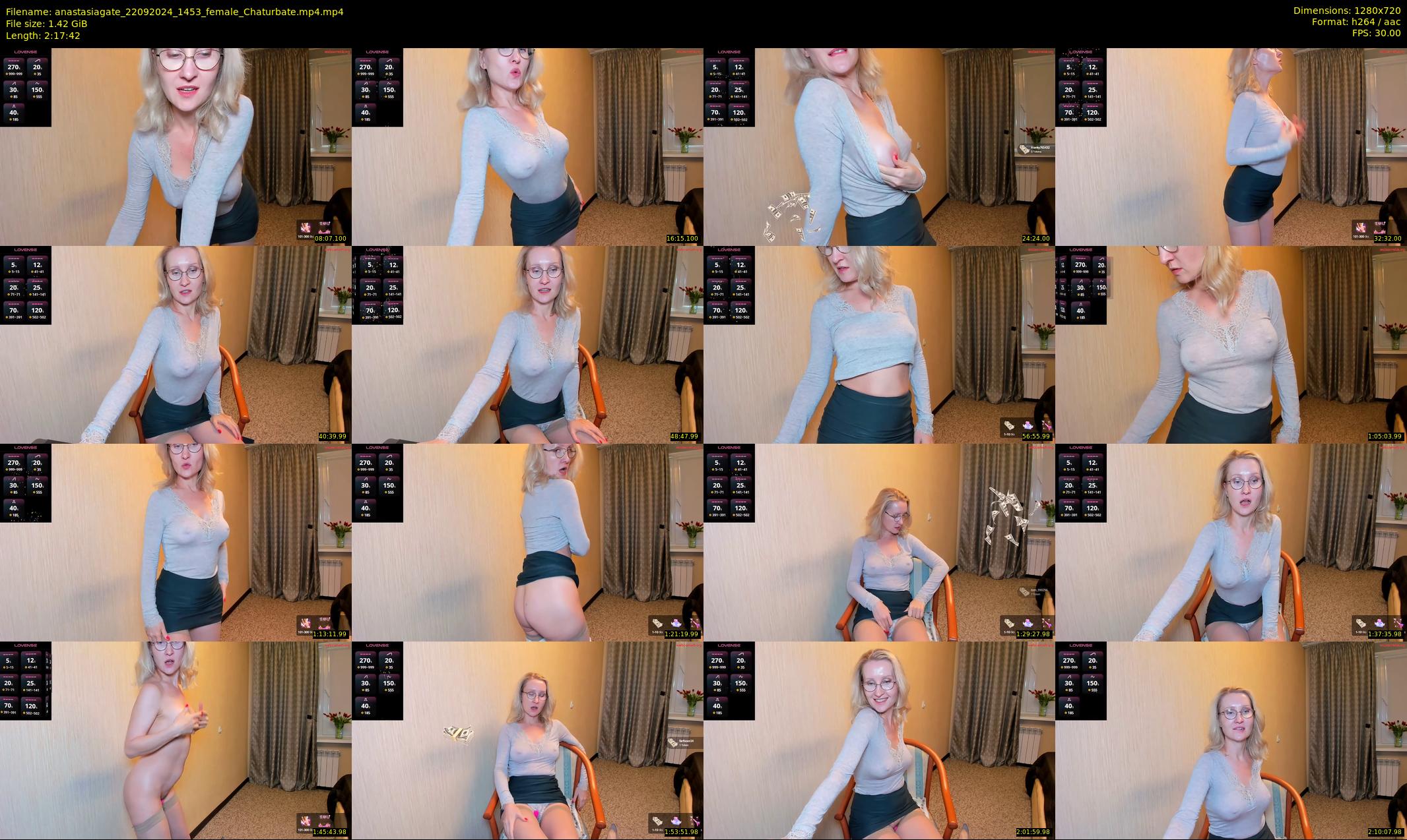 anastasiagate — 138 minute Chaturbate female cam show recording, 720p, Sep 22, 2024