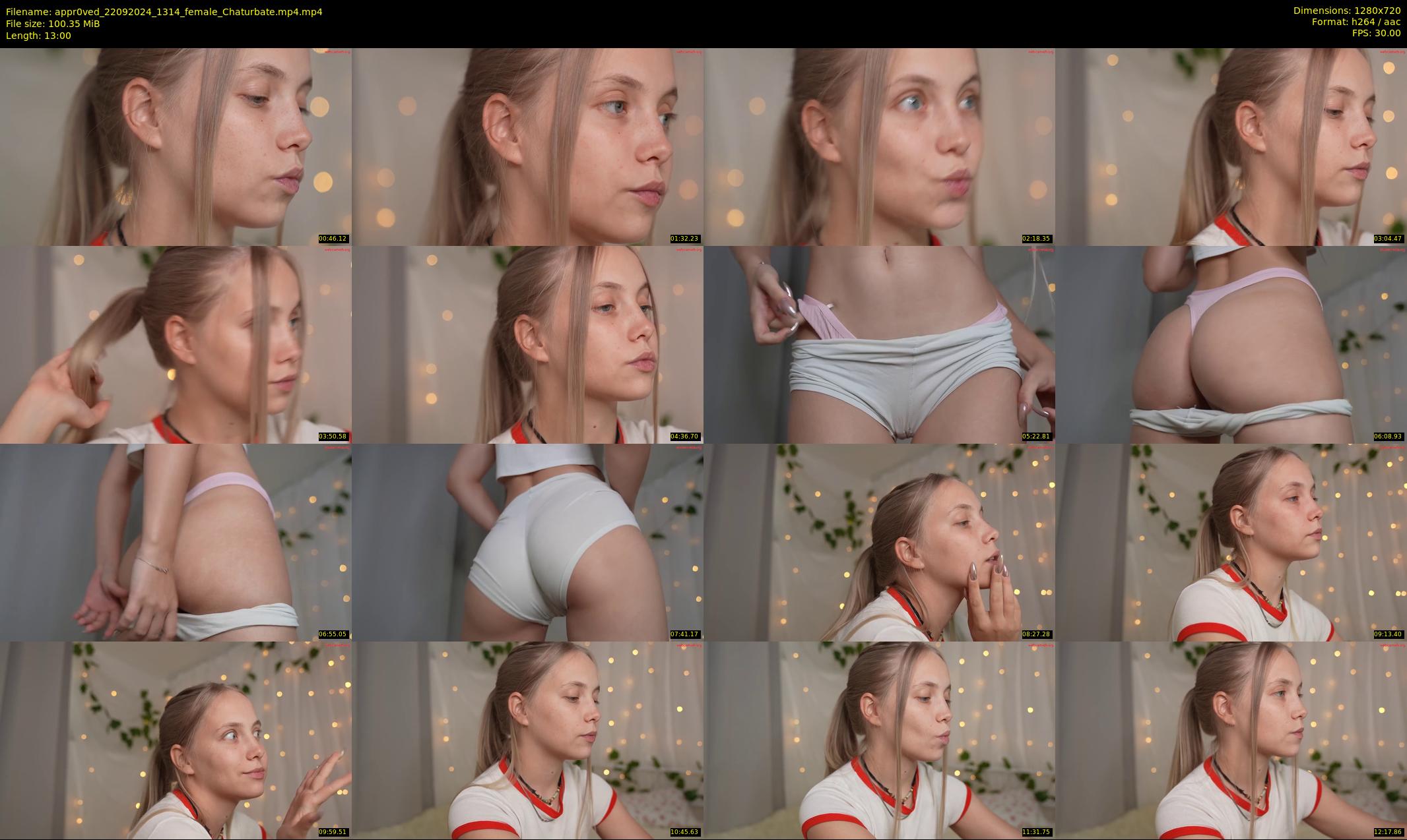 appr0ved — 13 minute Chaturbate female cam show recording, 720p, Sep 22, 2024