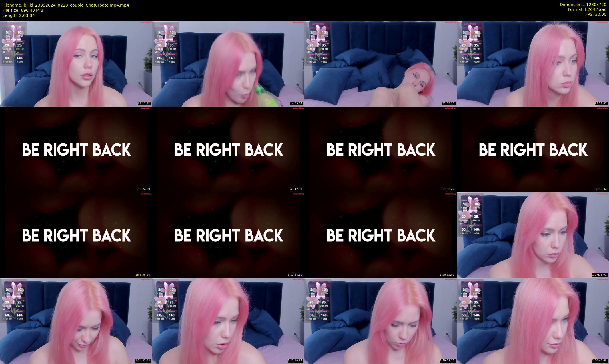 bjliki — 124 minute Chaturbate couple cam show recording, 720p, Sep 23, 2024