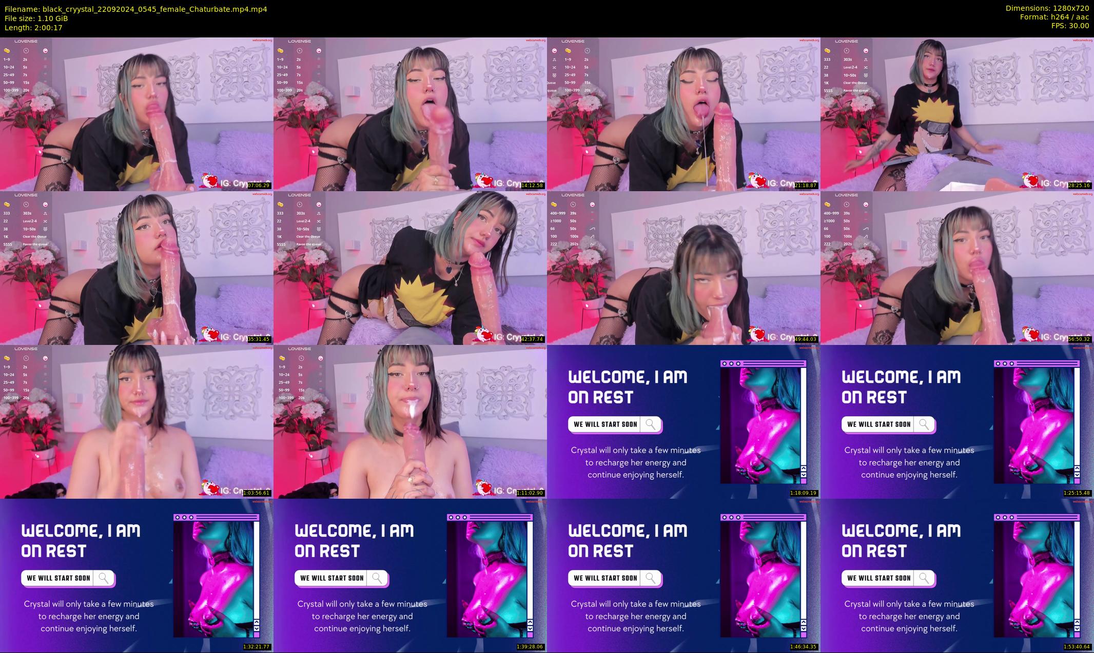 black_cryystal — 121 minute Chaturbate female cam show recording, 720p, Sep 22, 2024