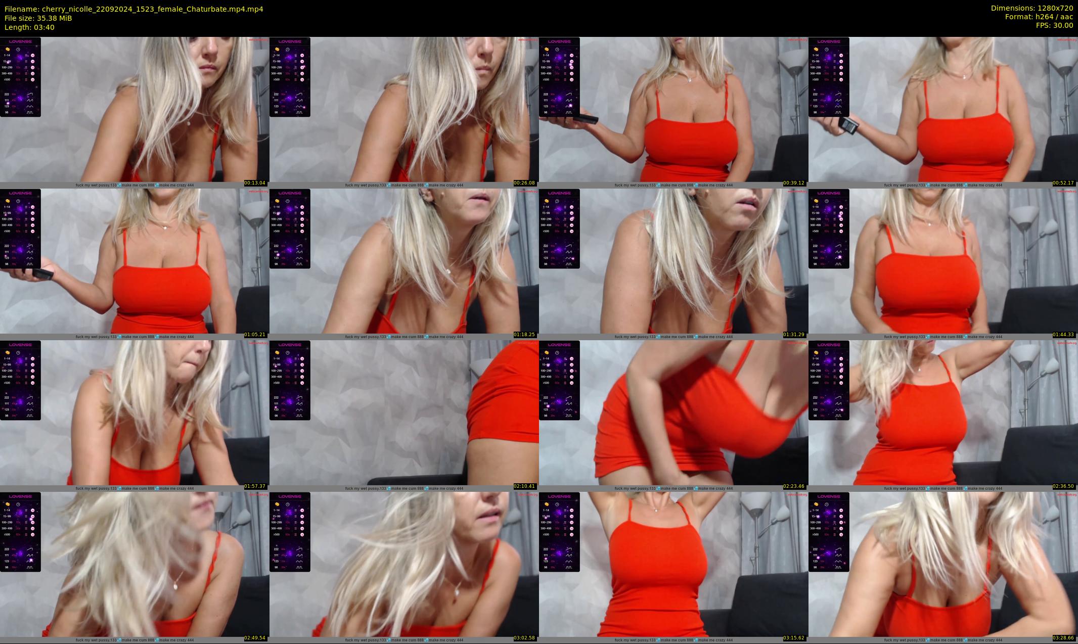 cherry_nicolle — 4 minute Chaturbate female cam show recording, 720p, Sep 22, 2024