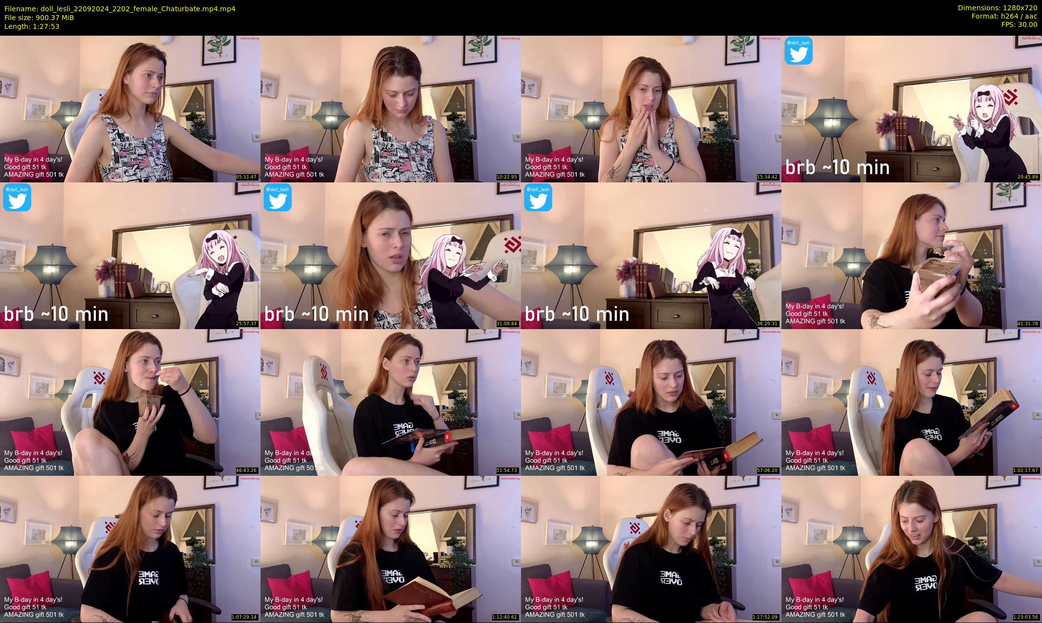 doll_lesli — 88 minute Chaturbate female cam show recording, 720p, Sep 22, 2024