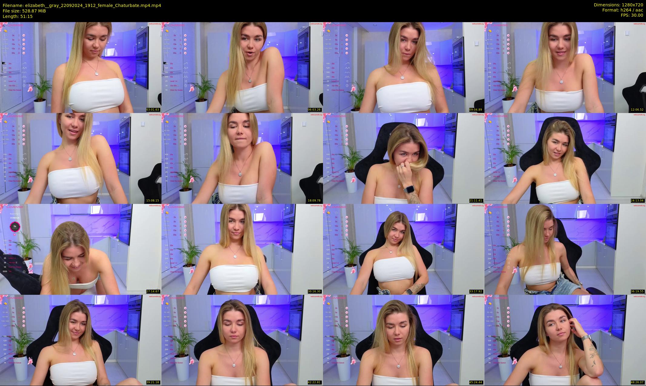 elizabeth__gray — 52 minute Chaturbate female cam show recording, 720p, Sep 22, 2024