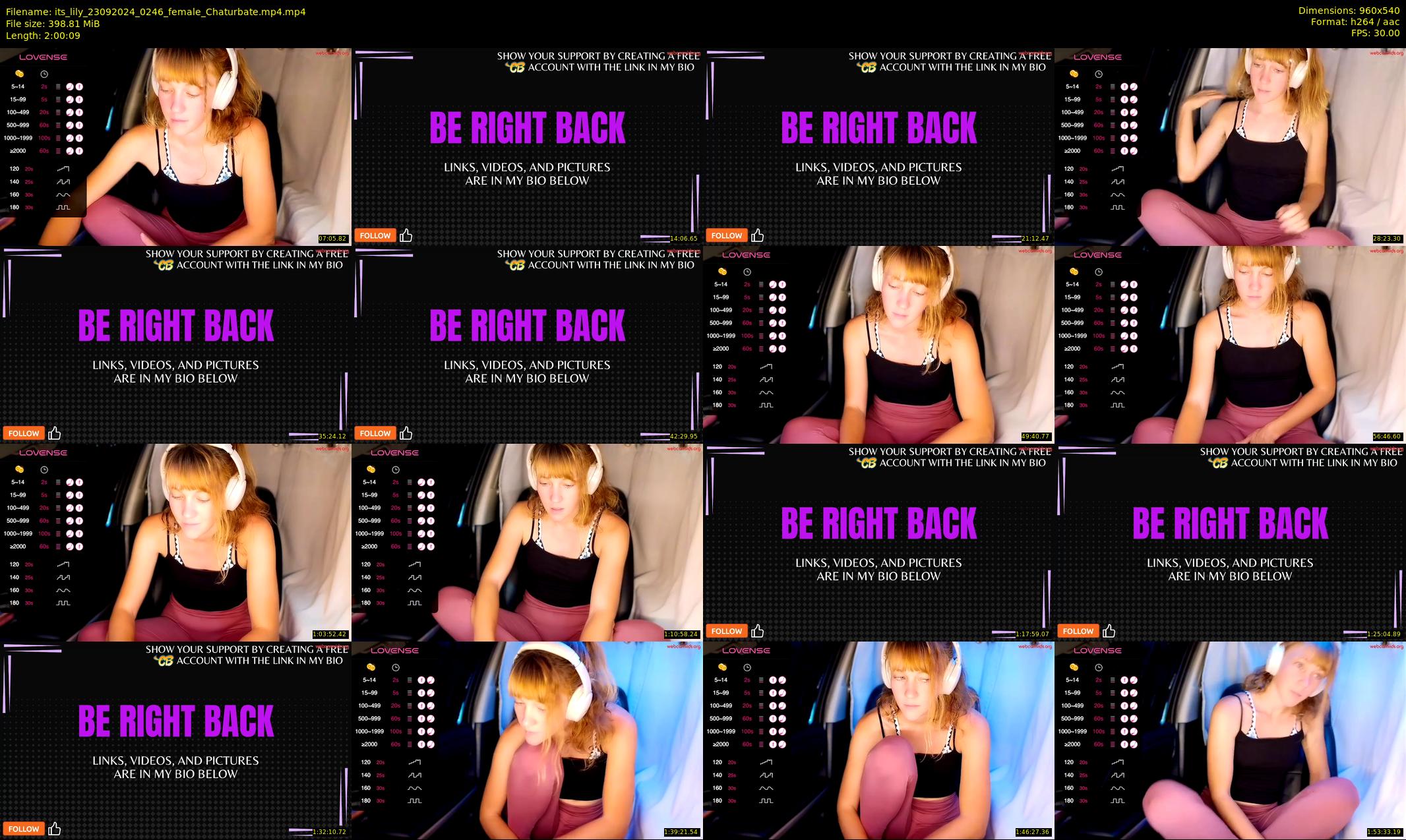 its_lily — 121 minute Chaturbate female cam show recording, 480p, Sep 23, 2024