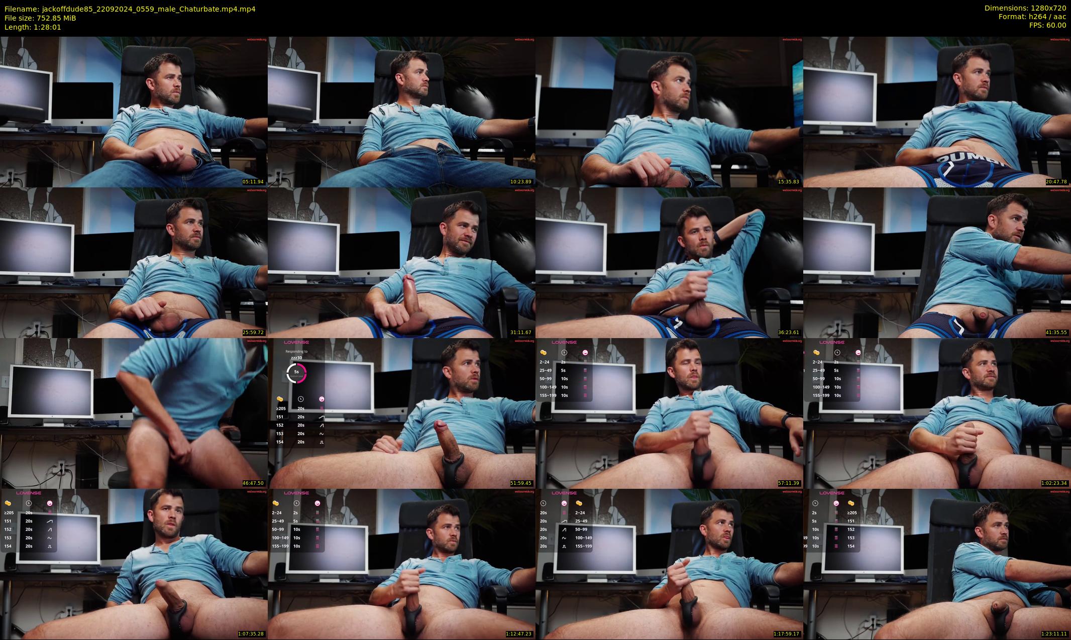 jackoffdude85 — 89 minute Chaturbate male cam show recording, 720p, Sep 22, 2024