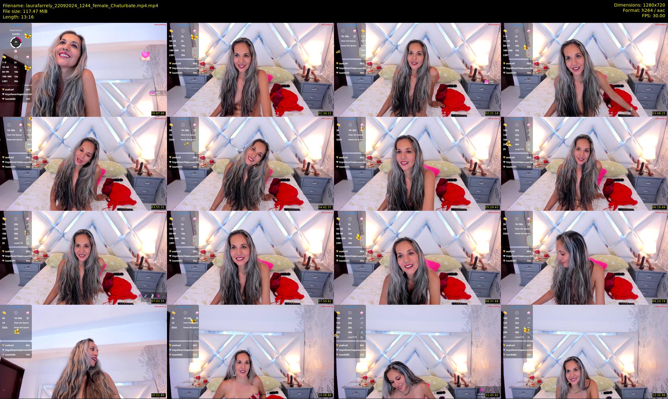 laurafarrely — 14 minute Chaturbate female cam show recording, 720p, Sep 22, 2024