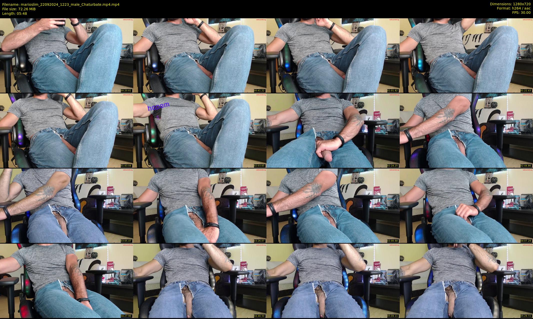 marioslim — 6 minute Chaturbate male cam show recording, 720p, Sep 22, 2024