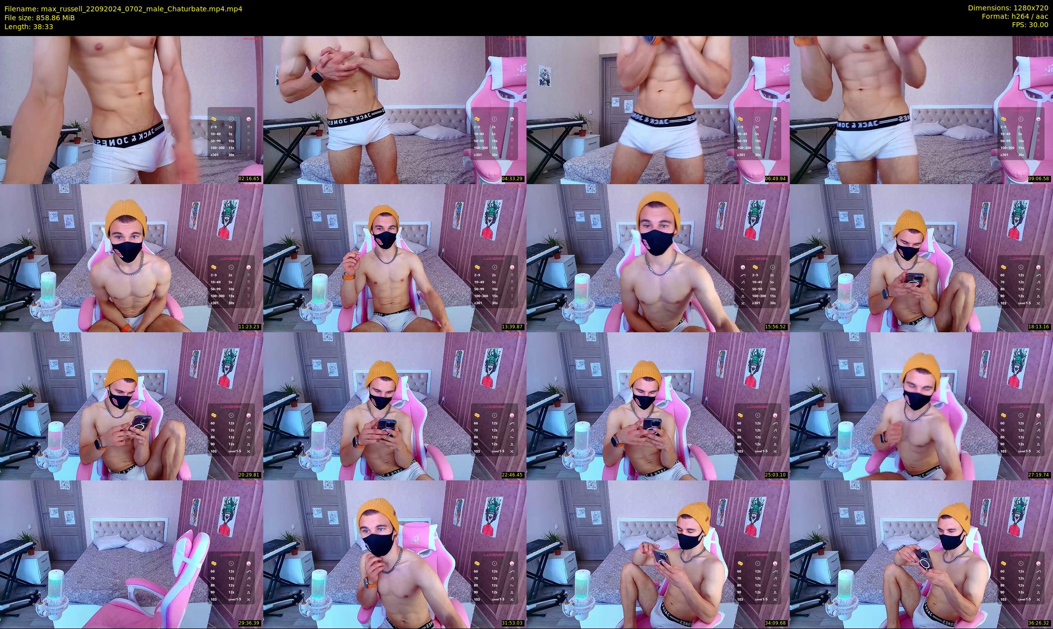 max_russell — 39 minute Chaturbate male cam show recording, 720p, Sep 22, 2024