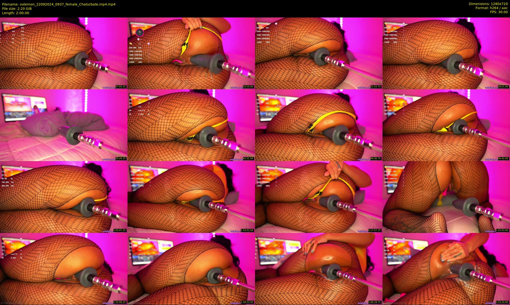 oxlemon — 120 minute Chaturbate female cam show recording, 720p, Sep 22, 2024
