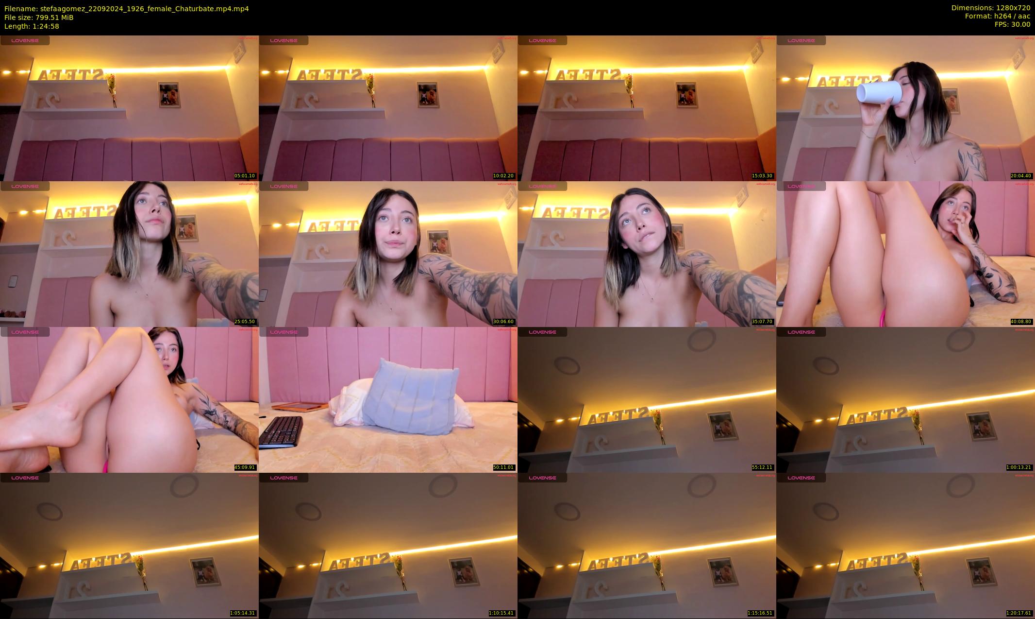 stefaagomez — 85 minute Chaturbate female cam show recording, 720p, Sep 22, 2024