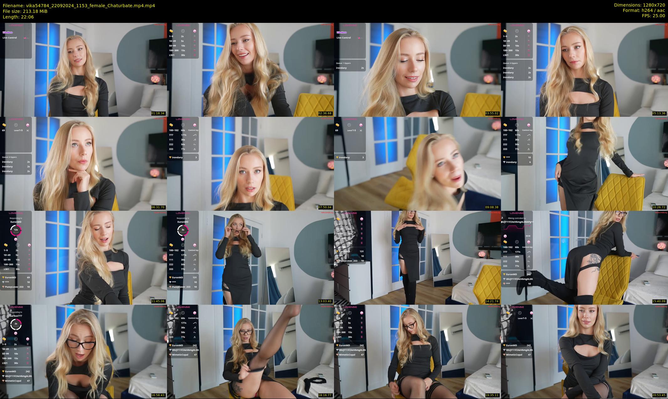vika54784 — 23 minute Chaturbate female cam show recording, 720p, Sep 22, 2024
