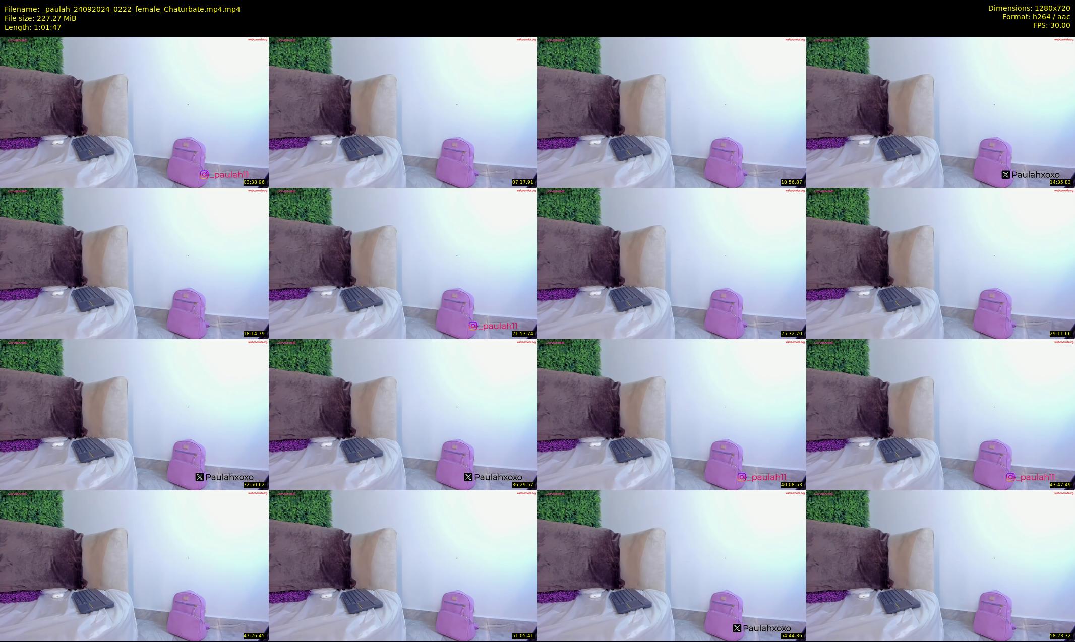 _paulah — 62 minute Chaturbate female cam show recording, 720p, Sep 24, 2024