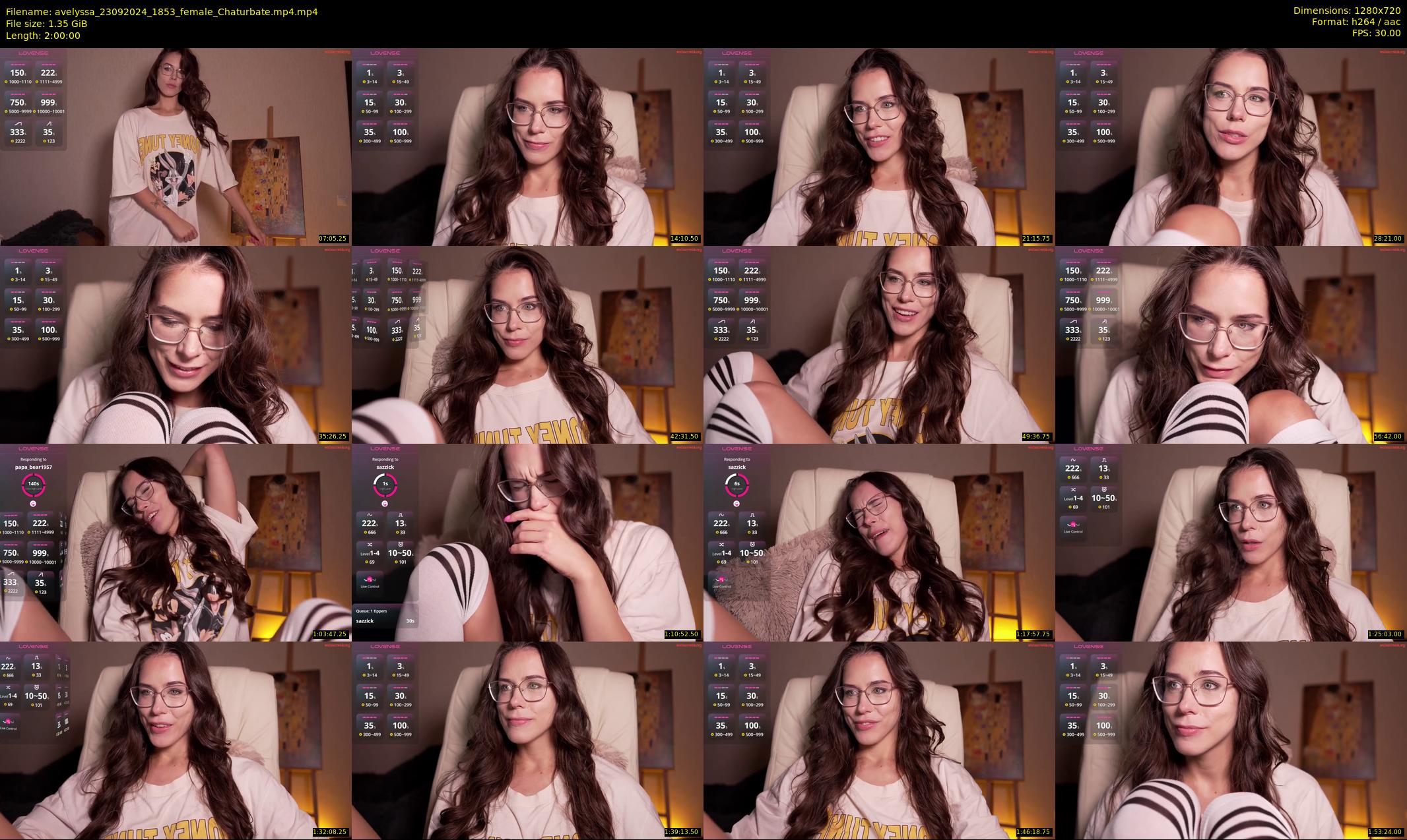 avelyssa — 120 minute Chaturbate female cam show recording, 720p, Sep 23, 2024