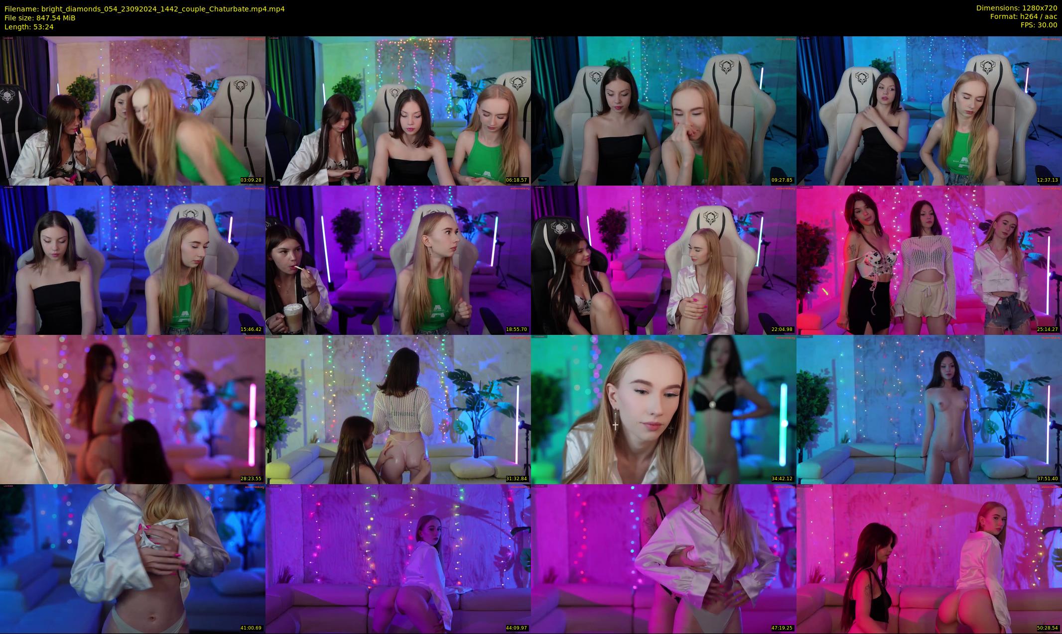 bright_diamonds_054 — 54 minute Chaturbate couple cam show recording, 720p, Sep 23, 2024