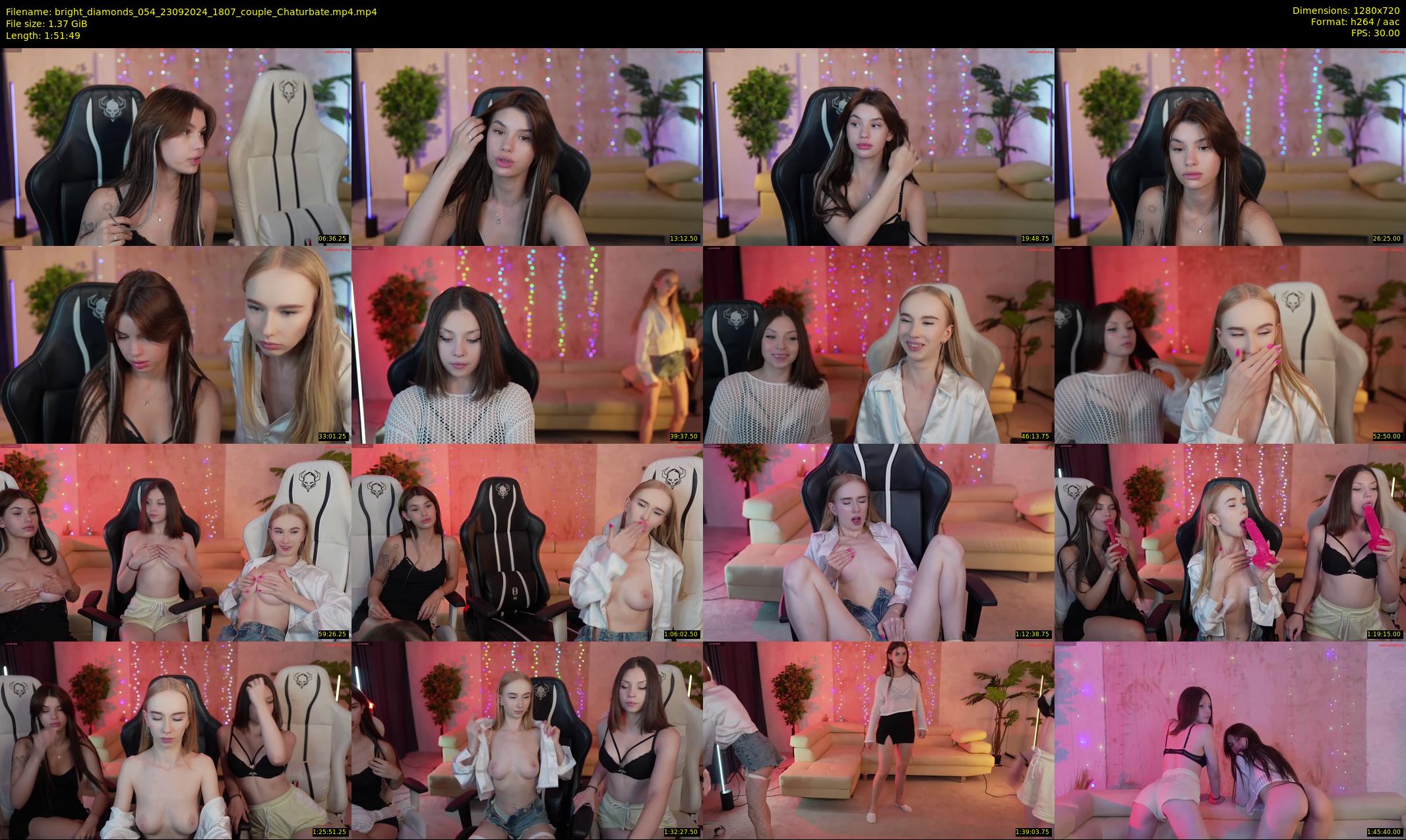 bright_diamonds_054 — 112 minute Chaturbate couple cam show recording, 720p, Sep 23, 2024