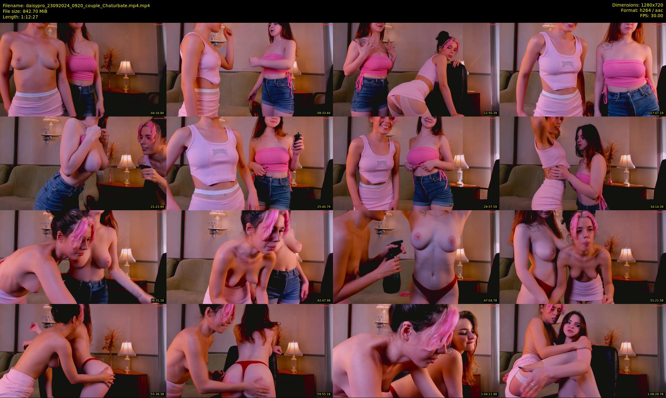daisypro — 73 minute Chaturbate couple cam show recording, 720p, Sep 23, 2024