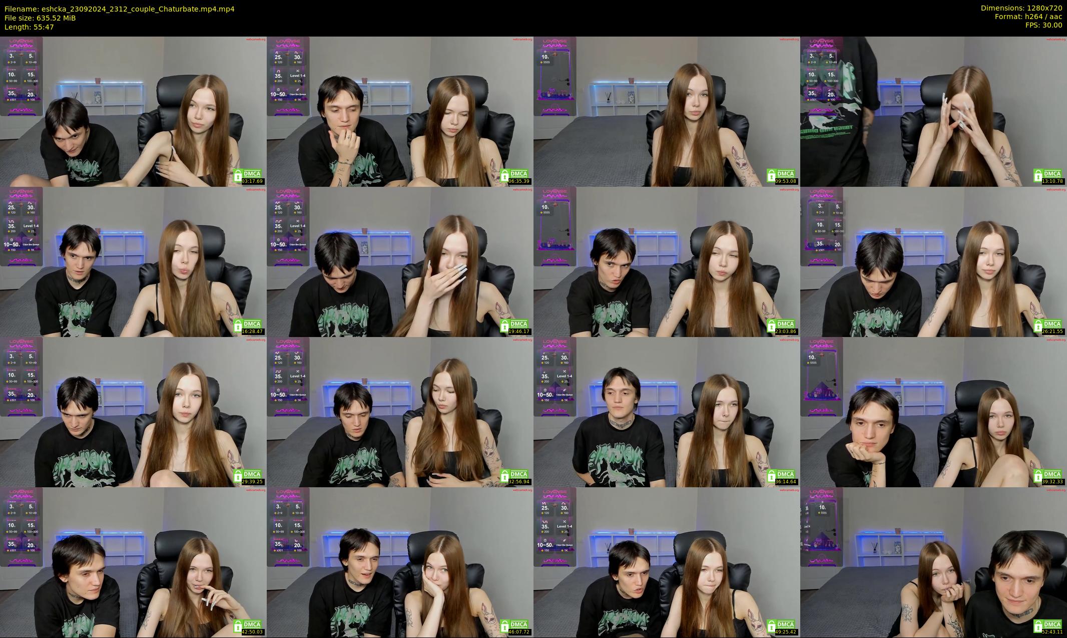 eshcka — 56 minute Chaturbate couple cam show recording, 720p, Sep 23, 2024