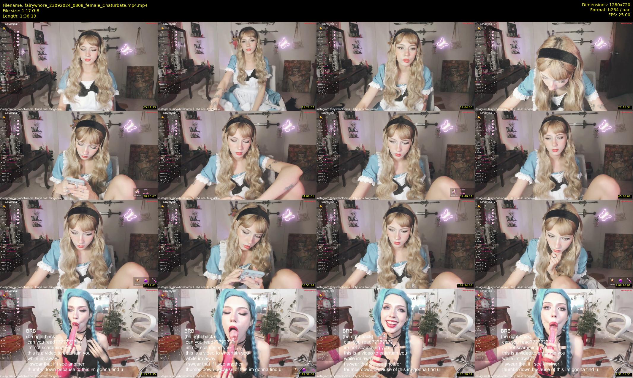 fairywhore — 97 minute Chaturbate female cam show recording, 720p, Sep 23, 2024