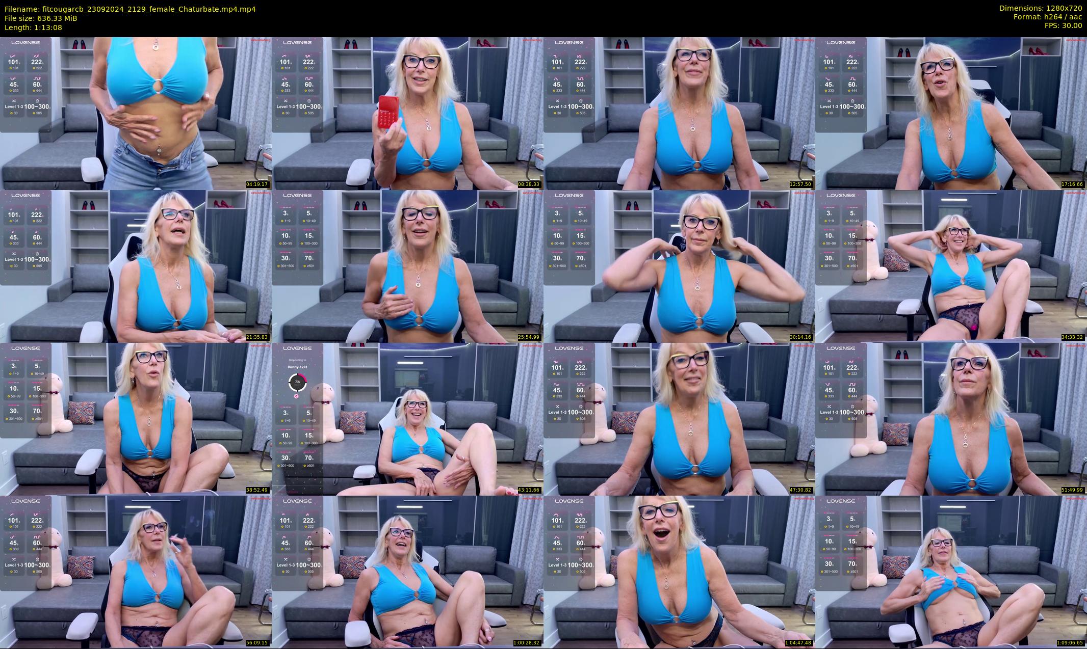 fitcougarcb — 74 minute Chaturbate female cam show recording, 720p, Sep 23, 2024
