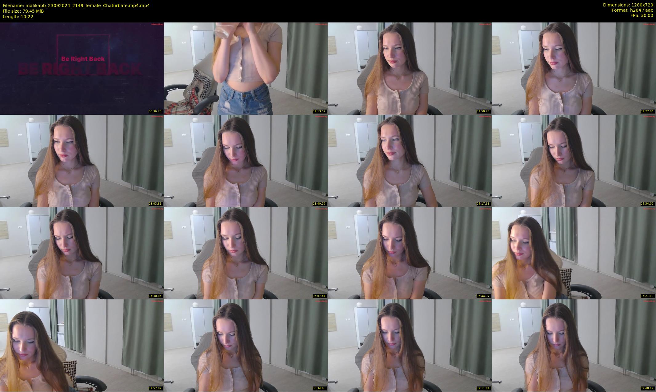 malikabb — 11 minute Chaturbate female cam show recording, 720p, Sep 23, 2024