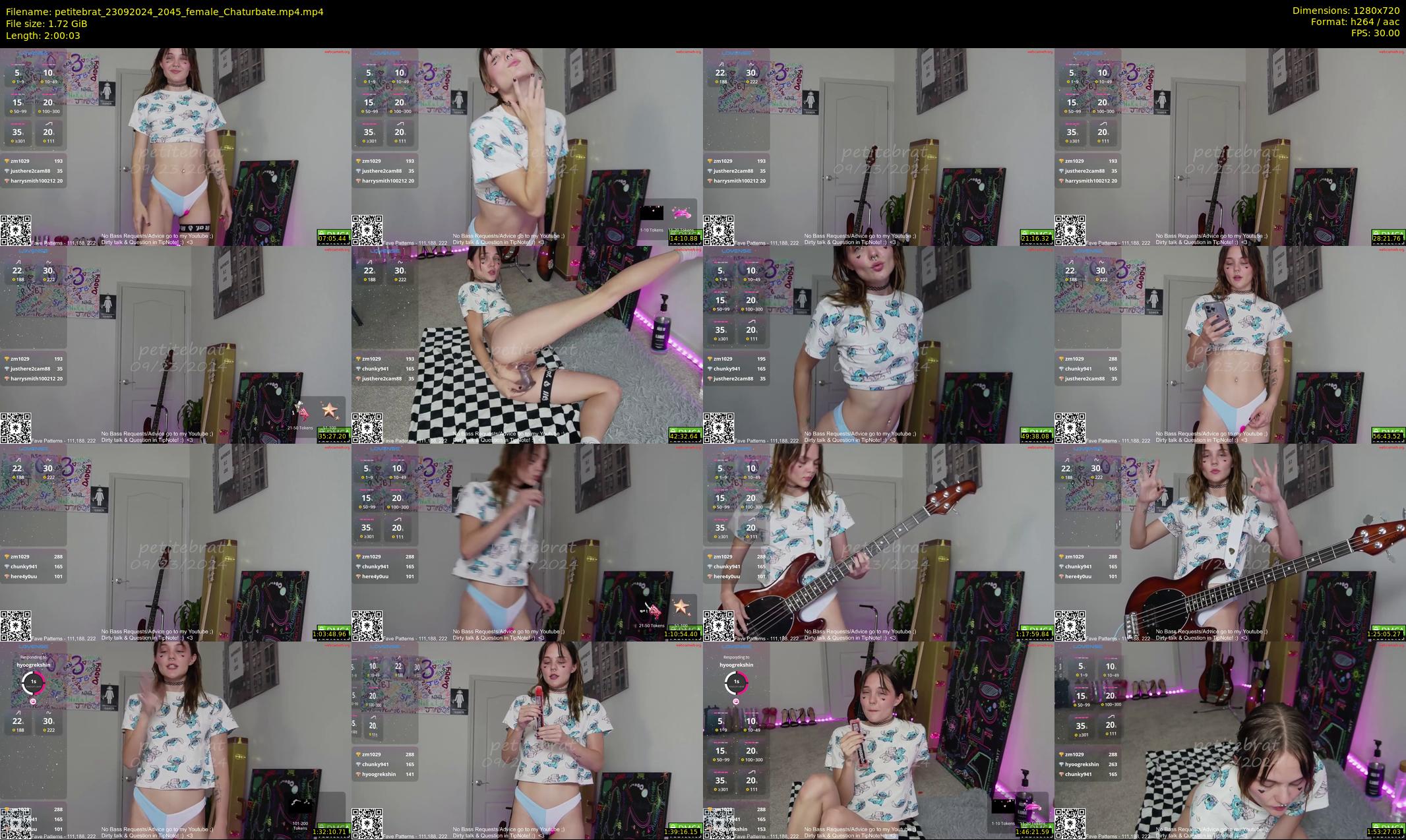 petitebrat — 121 minute Chaturbate female cam show recording, 720p, Sep 23, 2024