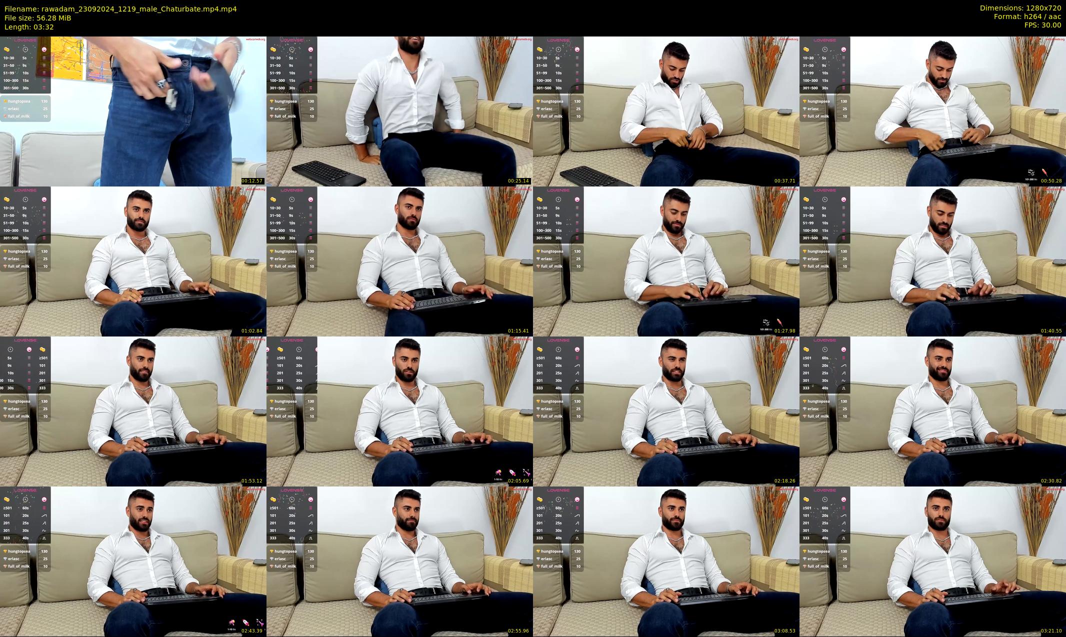 rawadam — 4 minute Chaturbate male cam show recording, 720p, Sep 23, 2024