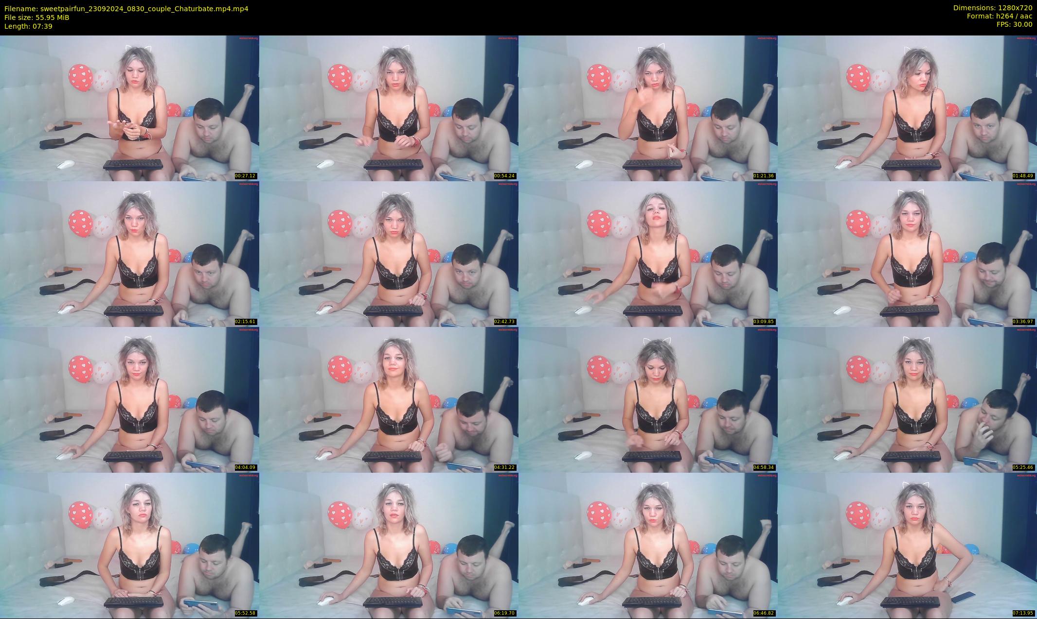 sweetpairfun — 8 minute Chaturbate couple cam show recording, 720p, Sep 23, 2024