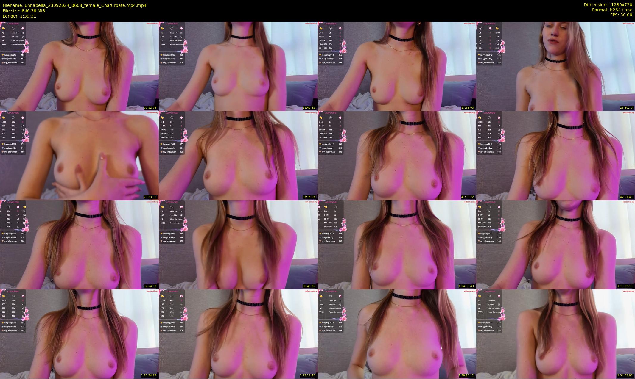 unnabella — 100 minute Chaturbate female cam show recording, 720p, Sep 23, 2024