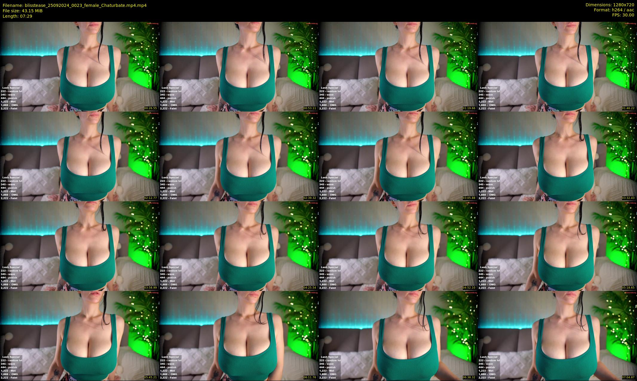 blisstease — 8 minute Chaturbate female cam show recording, 720p, Sep 25, 2024