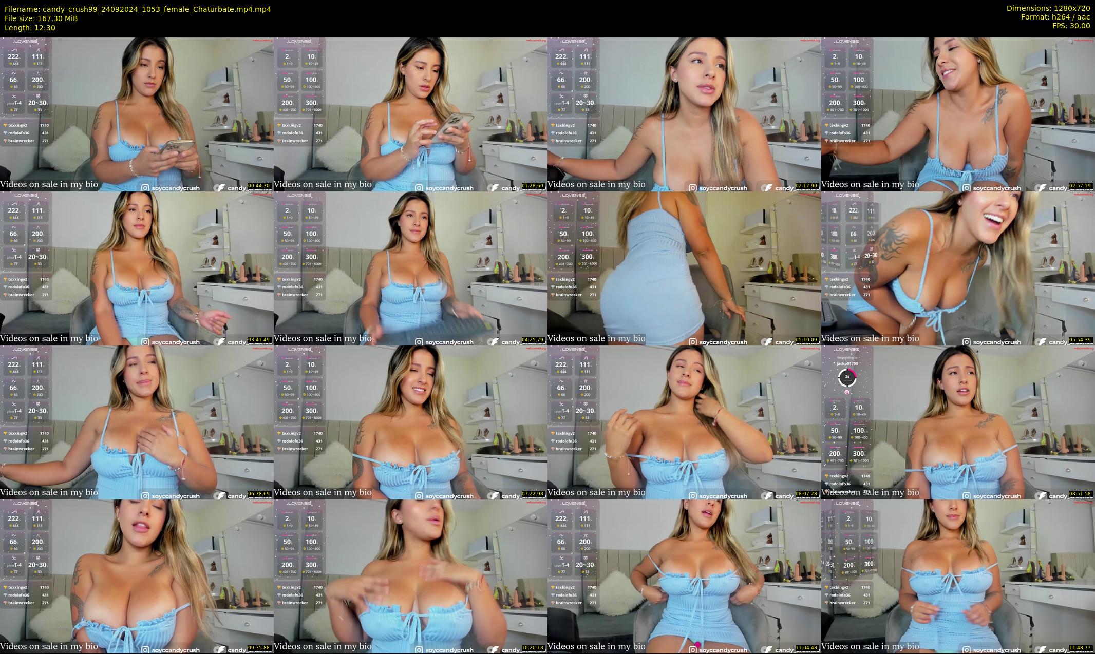 candy_crush99 — 13 minute Chaturbate female cam show recording, 720p, Sep 24, 2024