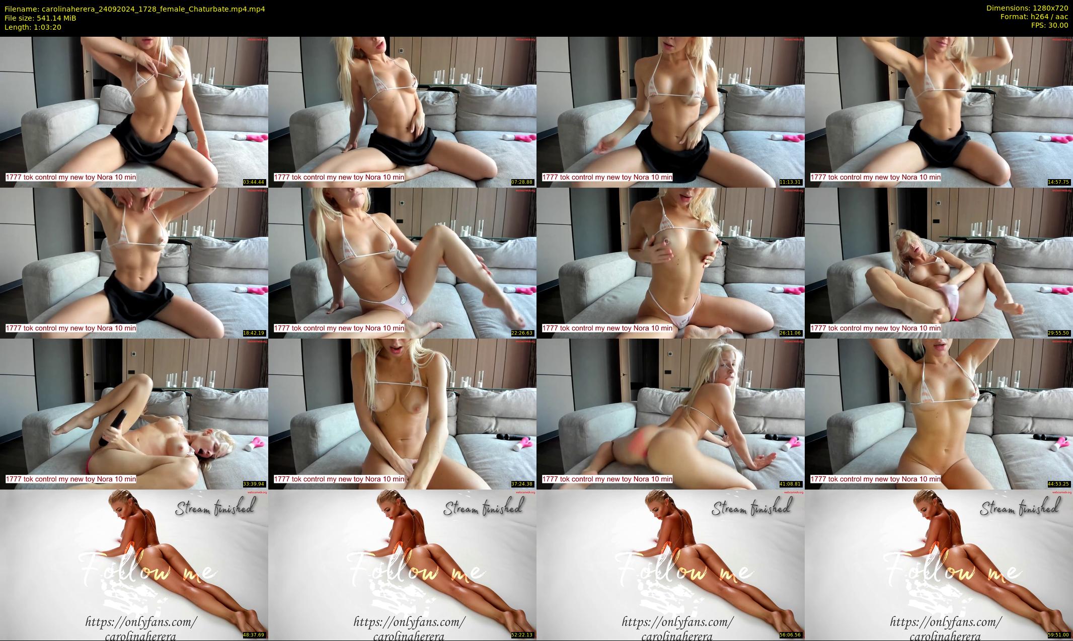 carolinaherera — 64 minute Chaturbate female cam show recording, 720p, Sep 24, 2024