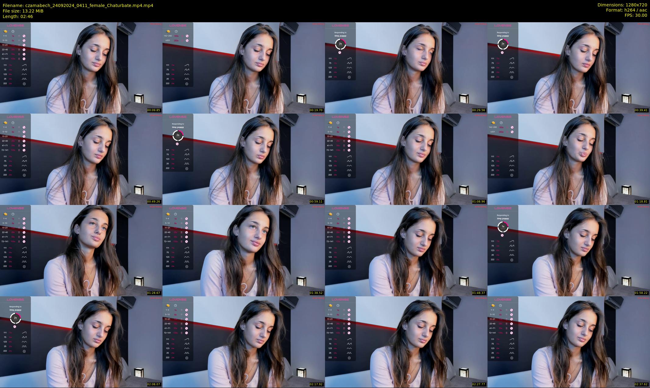 czamabech — 3 minute Chaturbate female cam show recording, 720p, Sep 24, 2024